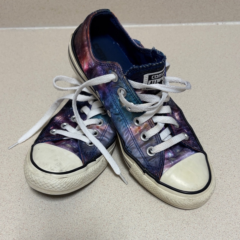 Converse CT OX Midnight LAK Galaxy Print Low-Top Sneakers - Purple & Blue